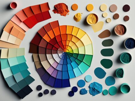 A color palette with differents colors
